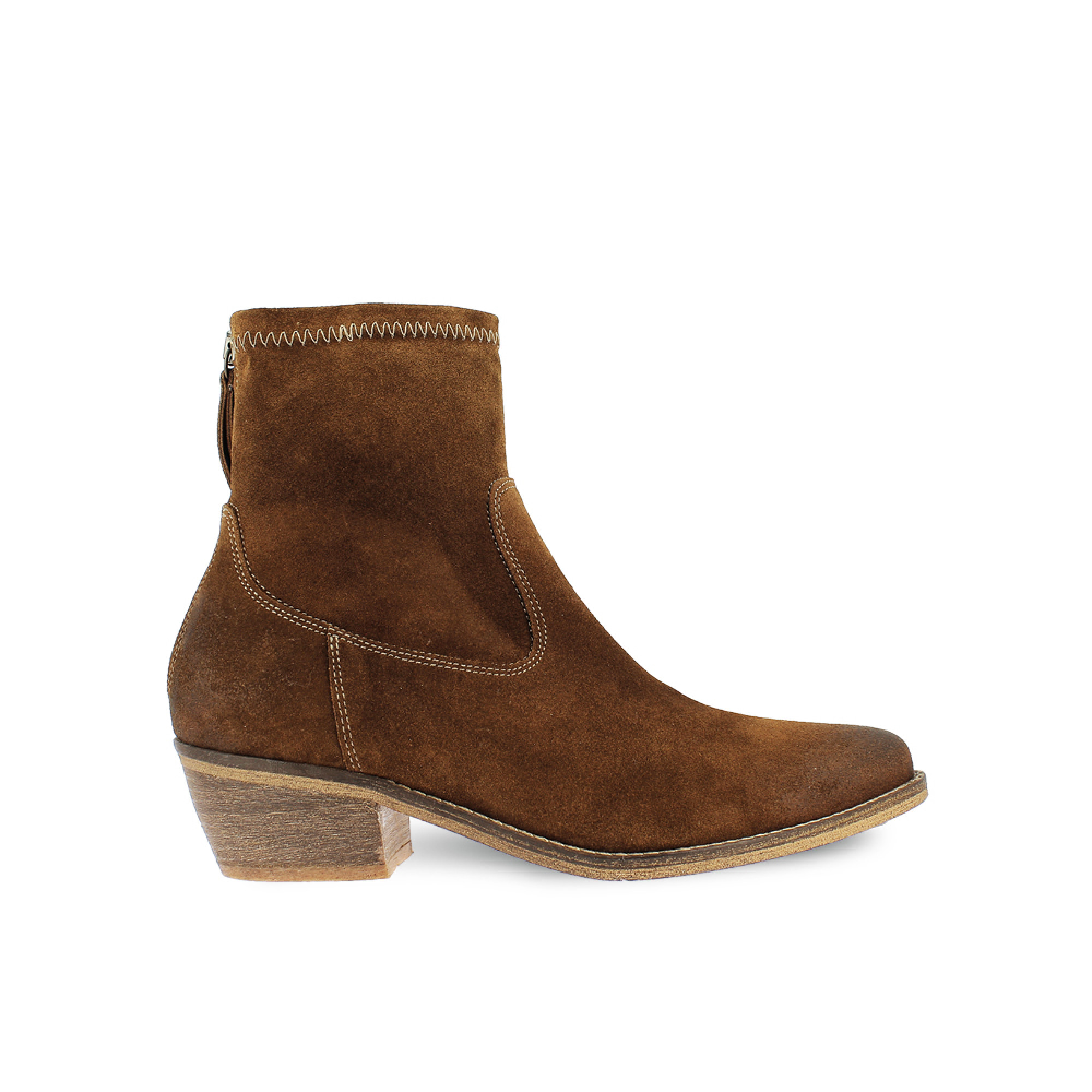 Bottines femme hiver en cuir Celia vel tabac Maison Hardrige