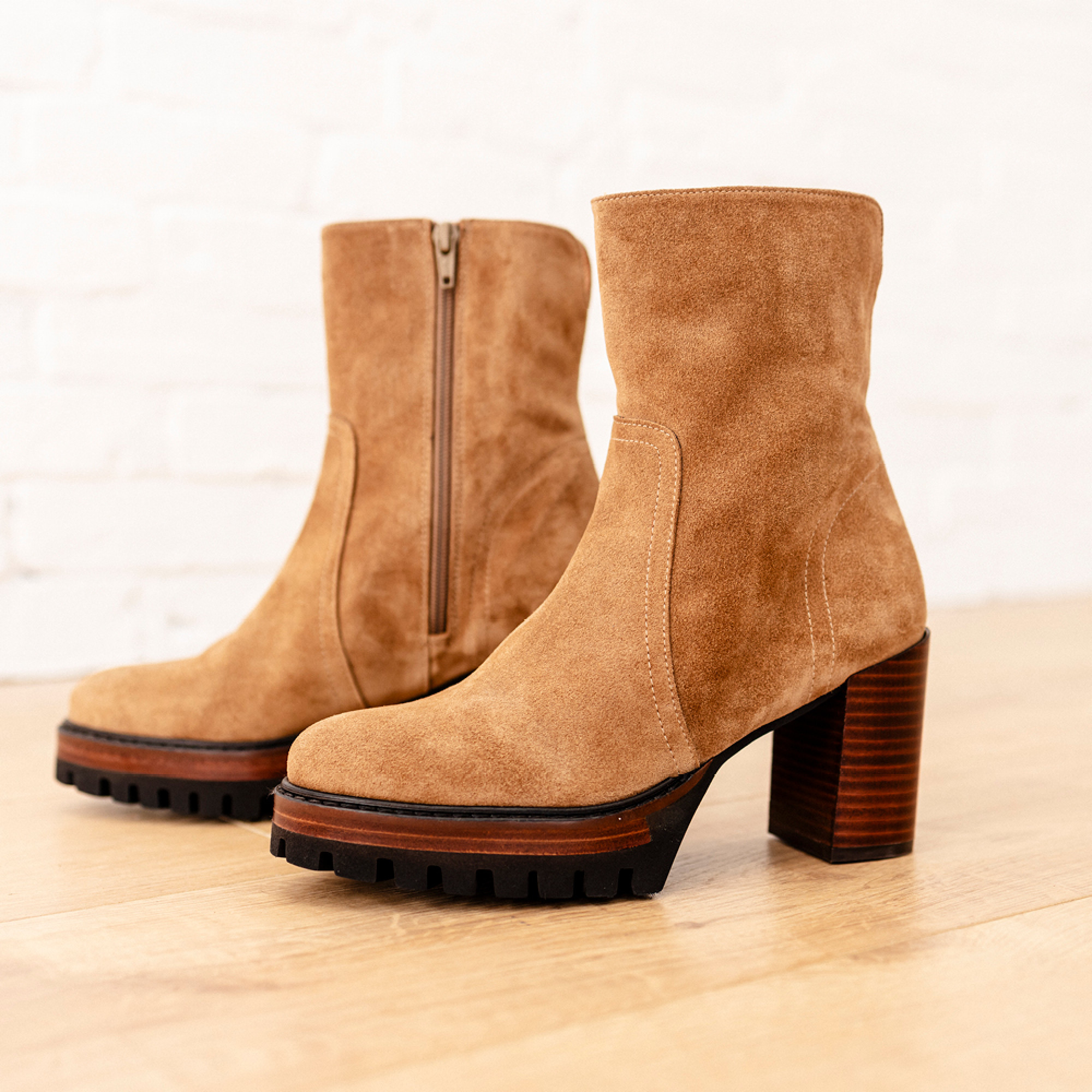 Hardrige - Bottines - Paula velours taupe