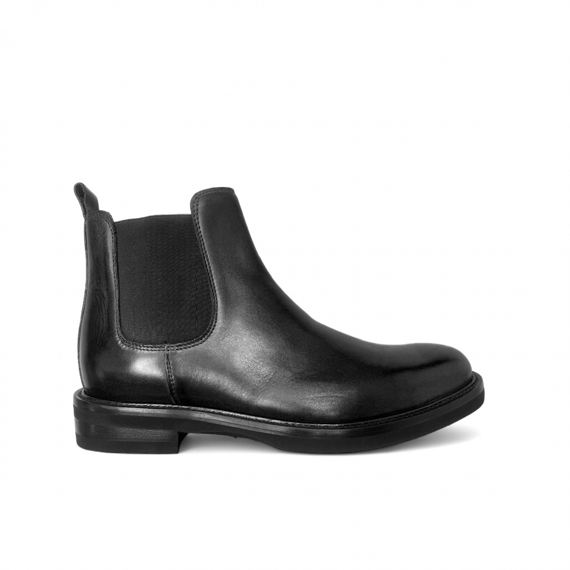 Tim chelsea boots homme cuir noir cousu norvegien Chaussure luxe